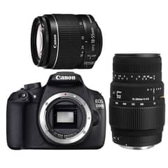 Canon Eros 1200d with 2 bettry with 75 300 lens with large beg