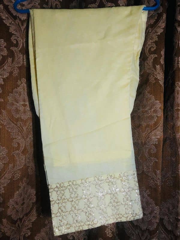 cotton frock with heavy embroidery 1