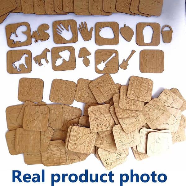 Wood Alphabet Stencil Drawing kit 0