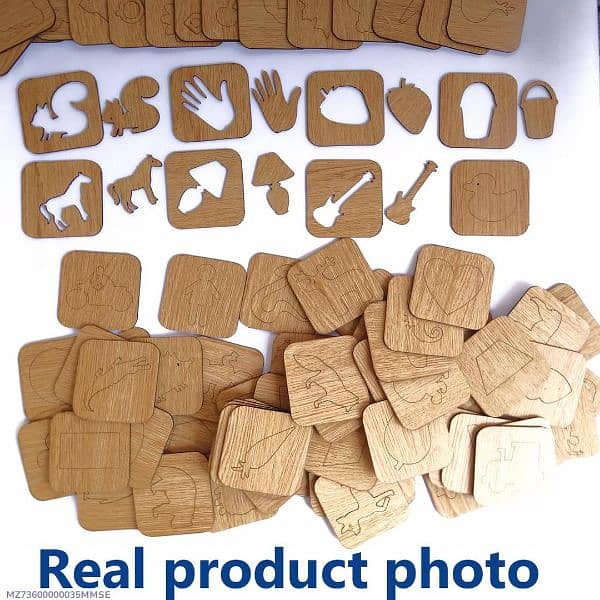 Wood Alphabet Stencil Drawing kit 5