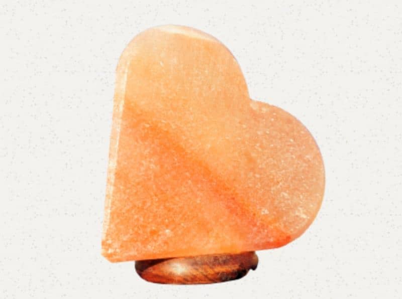 Natural Salt Lamp with cord and bulb Hamilyan salt Heart shaped . 0