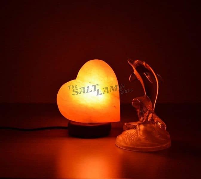 Natural Salt Lamp with cord and bulb Hamilyan salt Heart shaped . 1