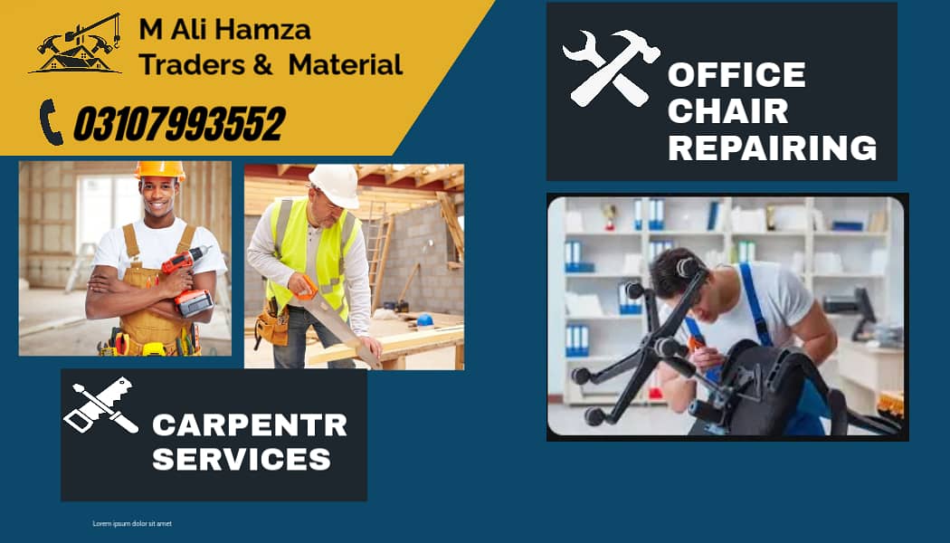 Carpenter - Office Chair Repair in Lahore - Office Furniture Repairing 0