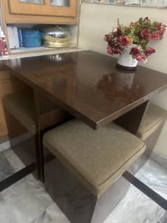 Double plywood dining table