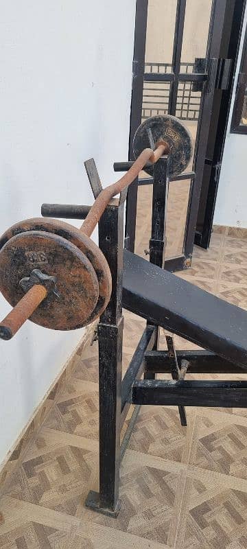 Bench press with rods hand weight 3