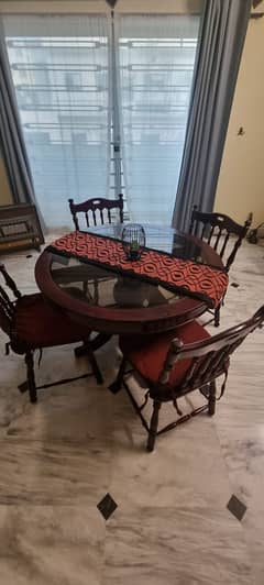 wooden dining table | 4 four chairs dining for sale | table & chairs