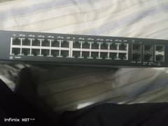 24-port Gigabit with 4 port 10 Gigabit stackable