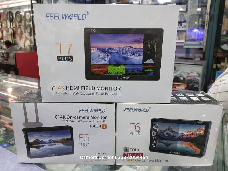 FeelWorld 7 inch and 6 inch 4k Top on camera LCD. 0323-2054464 0