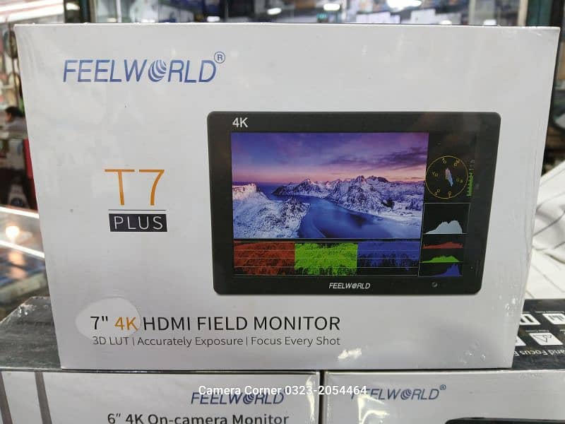 FeelWorld 7 inch and 6 inch 4k Top on camera LCD. 0323-2054464 3