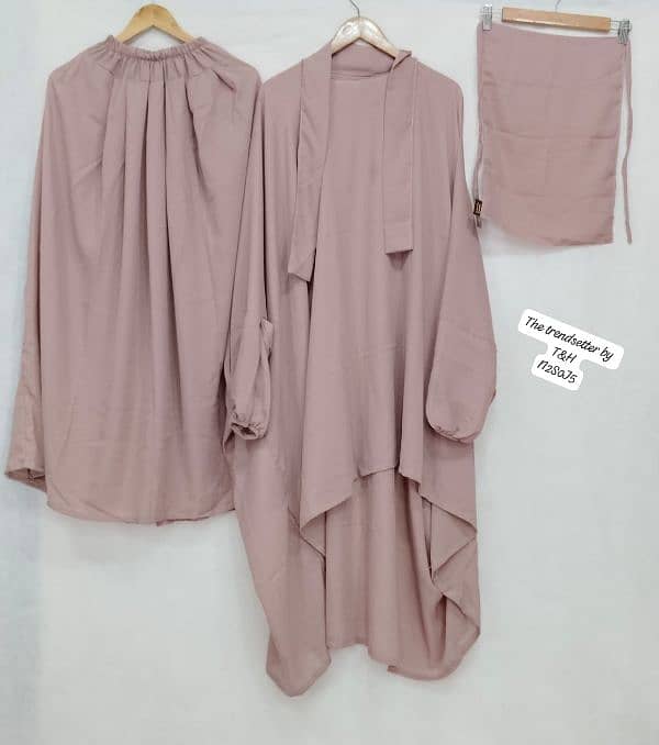 3 piece Abaya set 5