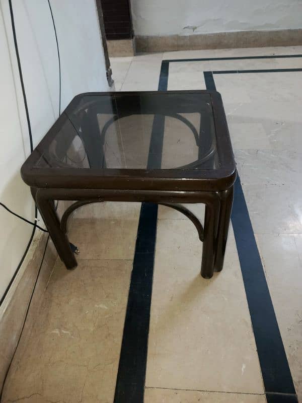 wooden table with mirror 0