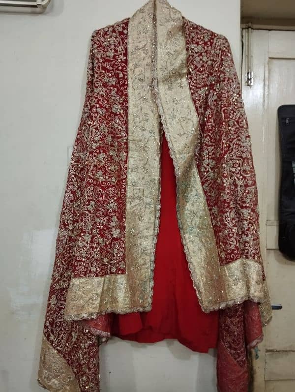 Barat heavily embrioded bridal lehenga and dupatta 1