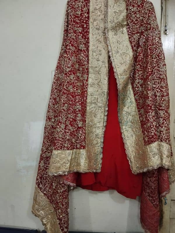 Barat heavily embrioded bridal lehenga and dupatta 6