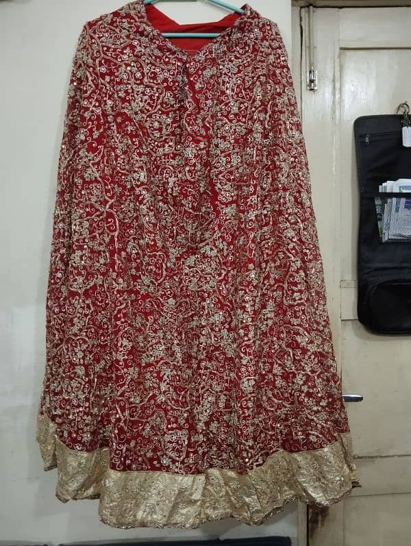 Barat heavily embrioded bridal lehenga and dupatta 8