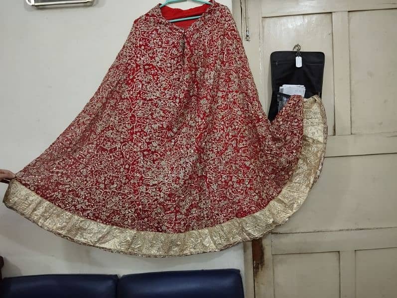 Barat heavily embrioded bridal lehenga and dupatta 10