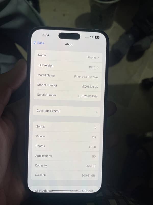 iphone14pro max (256gb) NoN PTA 1