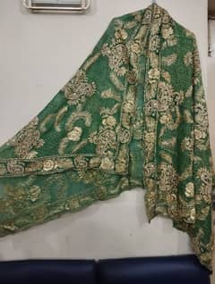 Heavily embrioded bridal dupatta