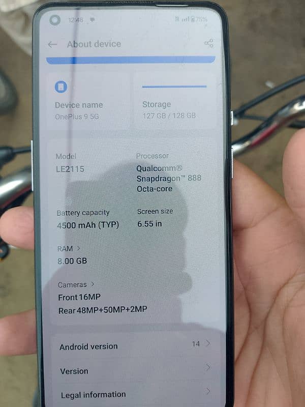 one plus 9 5g all ok 8GB 128GB 3