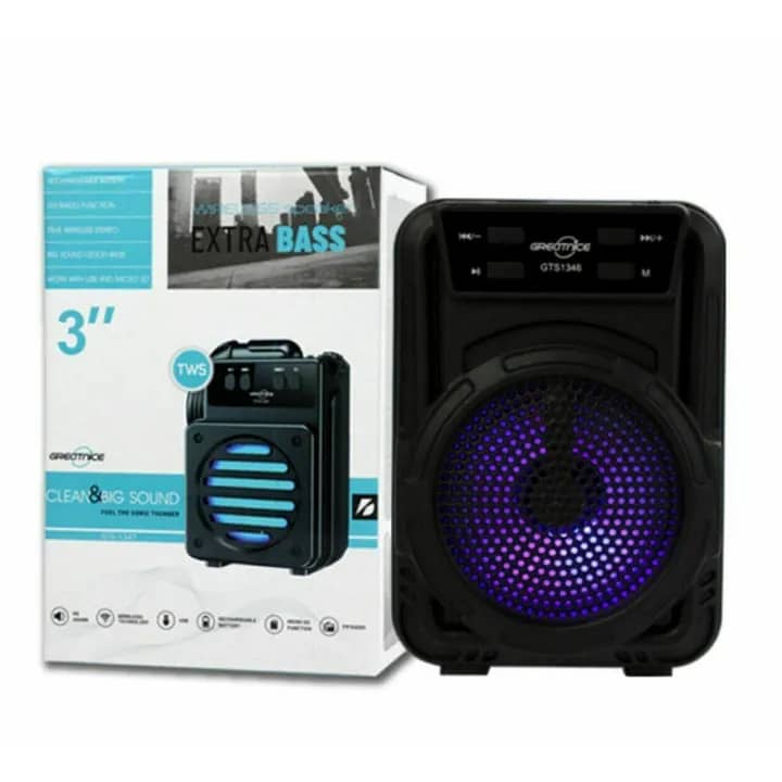 Portable Rechargeable Wireless Bluetooth Speaker With FM Radio USB & 0