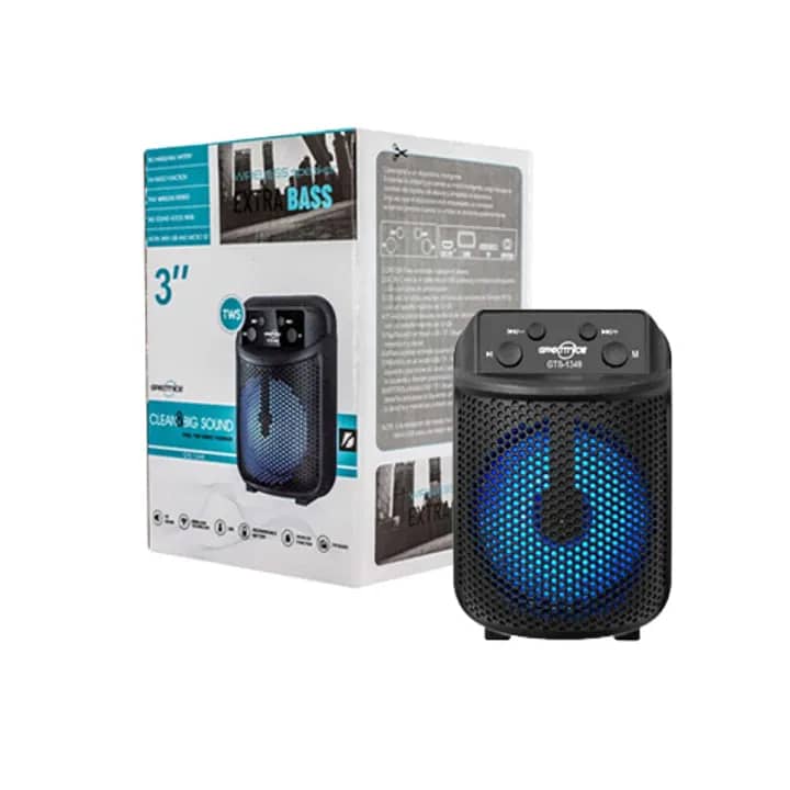 Portable Rechargeable Wireless Bluetooth Speaker With FM Radio USB & 1