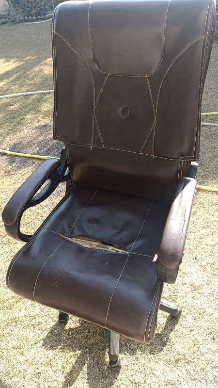 elegant brown revolver chair 2