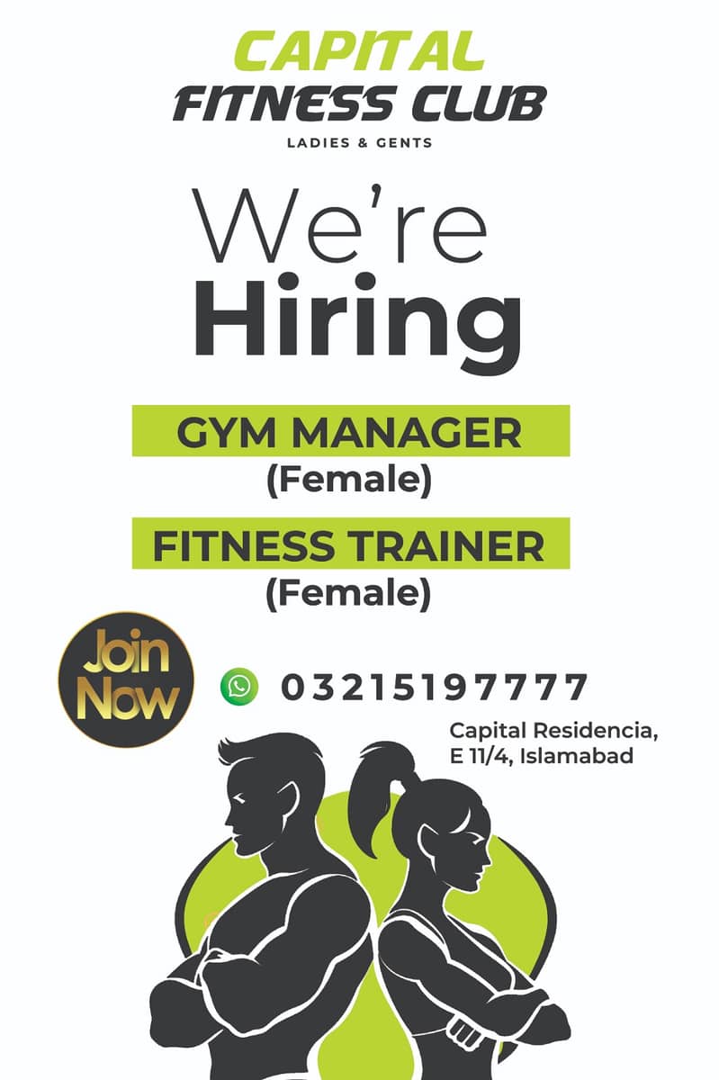 We need female mannger for our gym !! 0