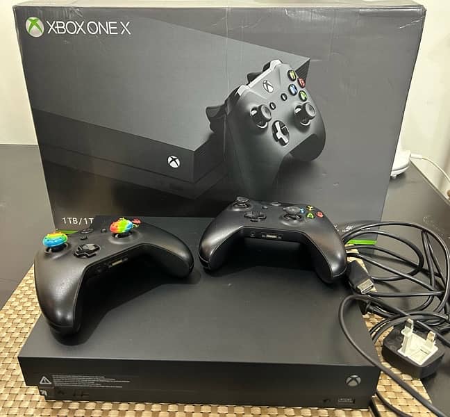 Xbox One X 1TB with Two Controllers 2