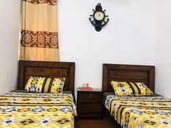 single Double Bed New Look Brown color  new Condition