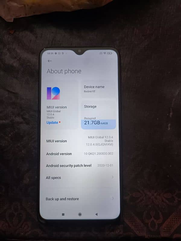 Redmi 9T in great condition with box and charger 3