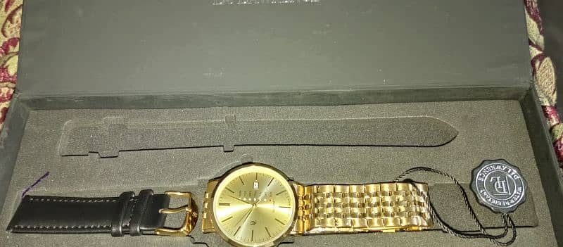 delawrance watch gold color box pack 0