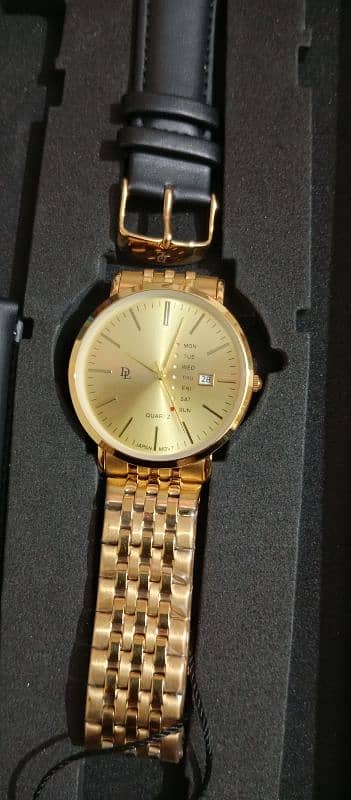 delawrance watch gold color box pack 2