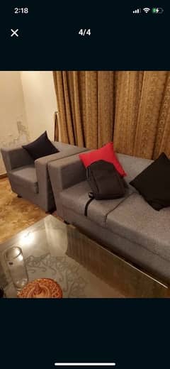 5 seater grey sofa set