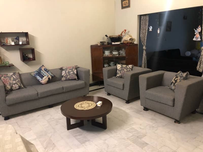 5 seater grey sofa set 1