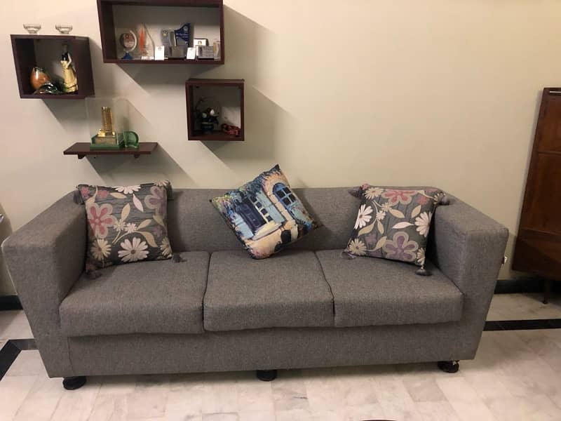 5 seater grey sofa set 2