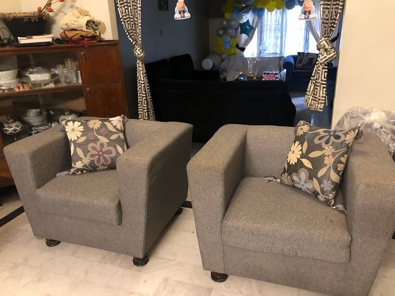 5 seater grey sofa set 3