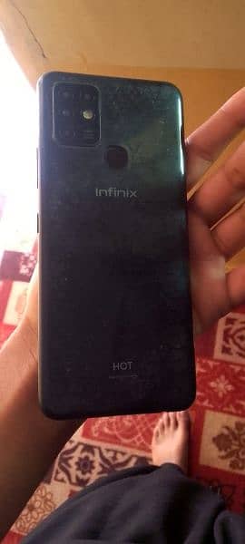 Infinix Hot 10 4/128 with Box back pa pouch k neeshan h 1