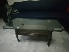 Set of 3 Elegant Sofa Table with glass top