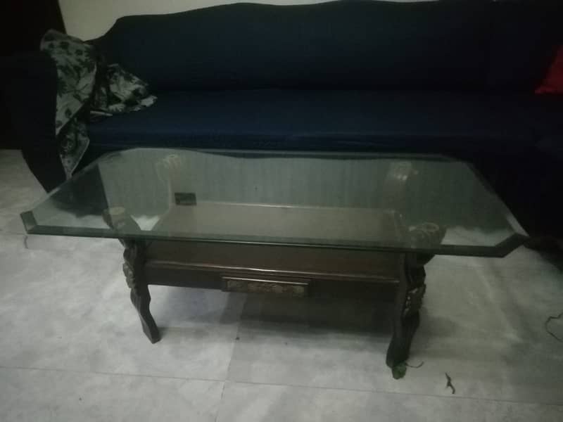 Set of 3 Elegant Sofa Table with glass top 0