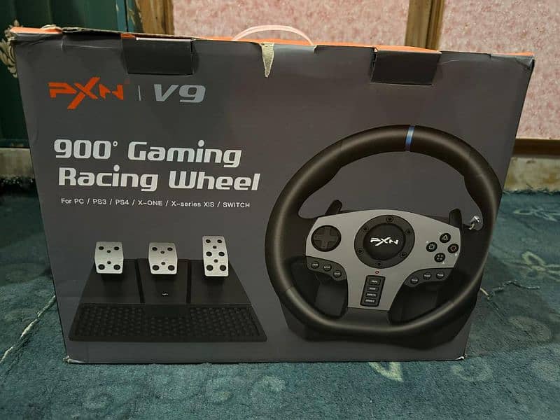 pxn v9 steering wheel for gaming . it's use in pc, laptop, PS4,ps5 8