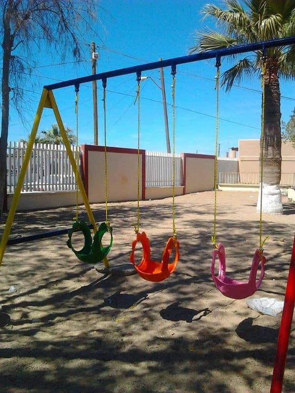 monkey bar/ slide /swings/mery go round/see saw/kids ride/ 2