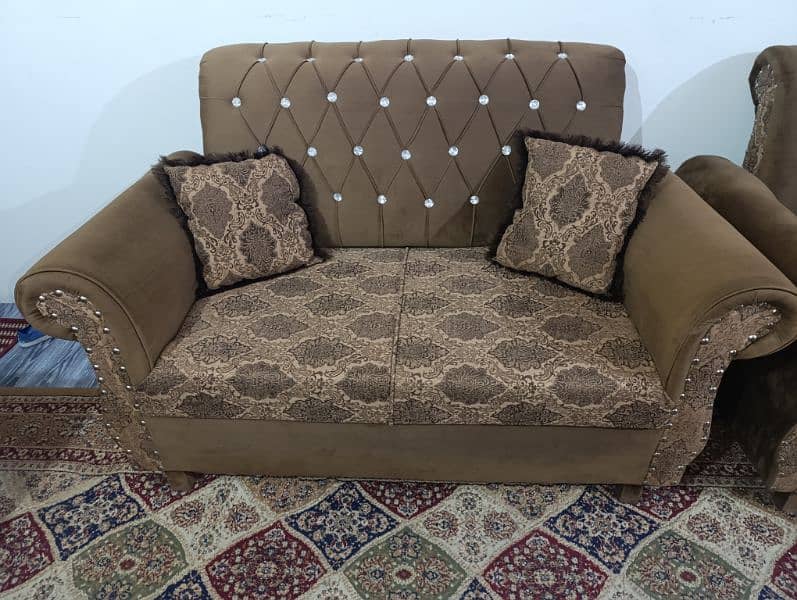 7 sitter camel colour sofa set 1