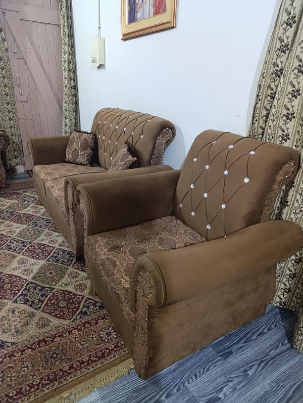 7 sitter camel colour sofa set 3