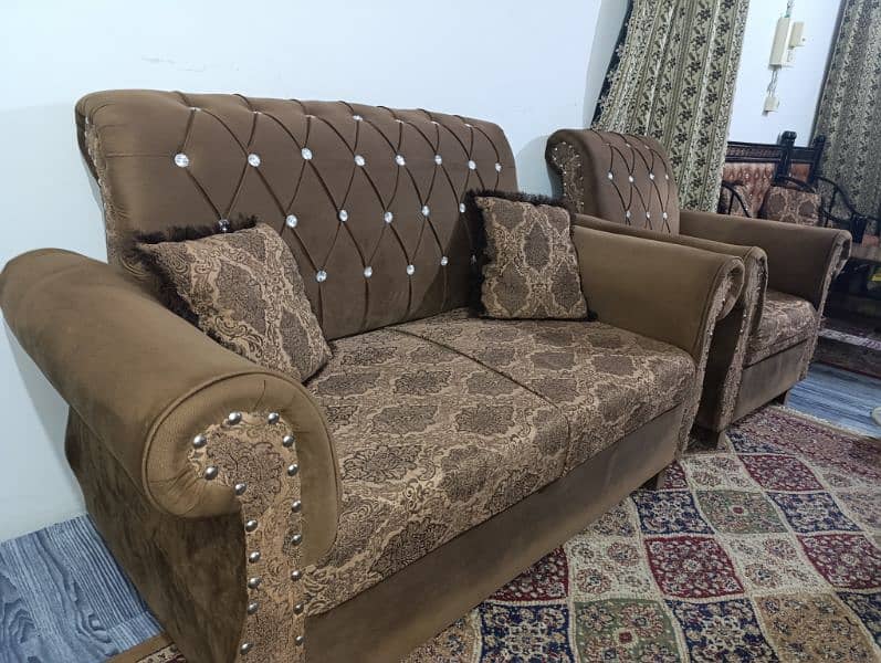 7 sitter camel colour sofa set 4