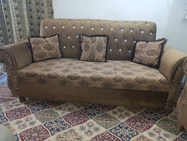 7 sitter camel colour sofa set 8