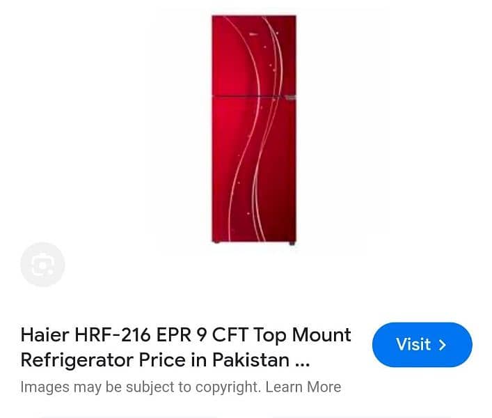 Haier Refrigerator HRF-246 EPR E-Stat RED 9 Cu Ft. 0