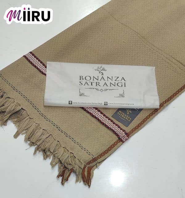 { *BONANZA SELF TEXTURE MENS SHAWLS* } 1