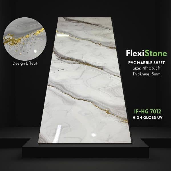 Flexistone sheet (Marble PVC sheet) ,wpvc fluted penel,rock penel 4