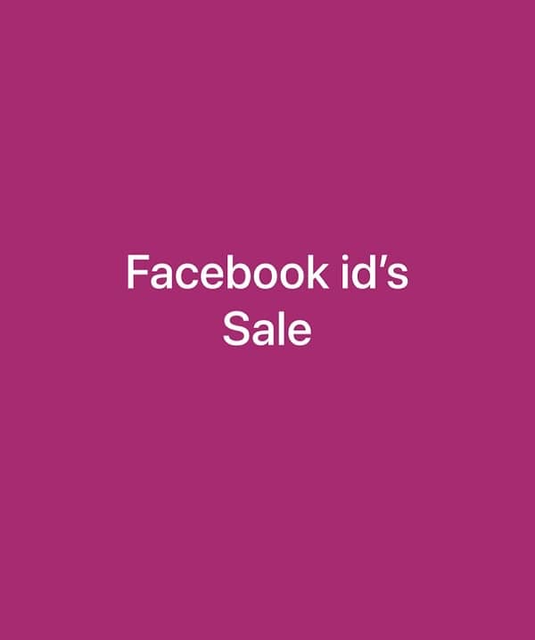 facebook id sales 0