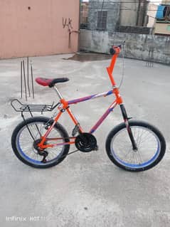 phoenix cycle genuine orange colour no weld genuine frame and stickers