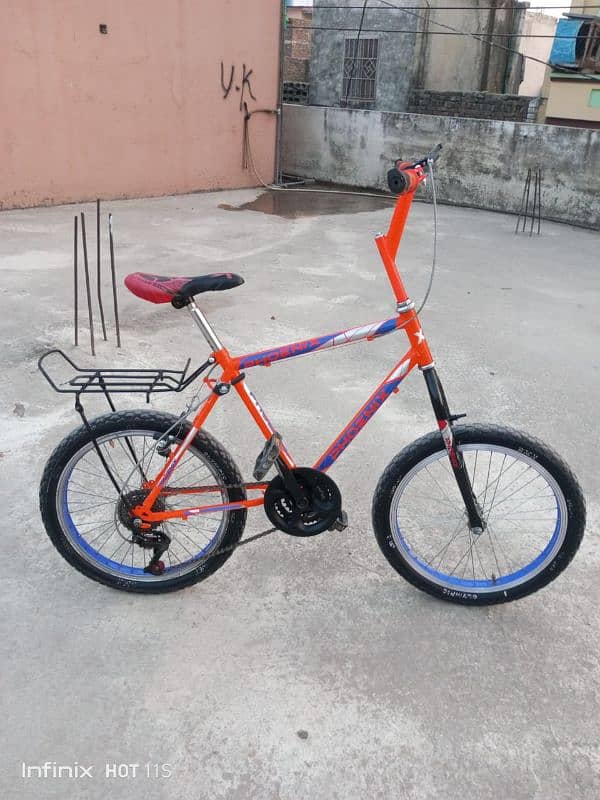 phoenix cycle genuine orange colour no weld genuine frame and stickers 0